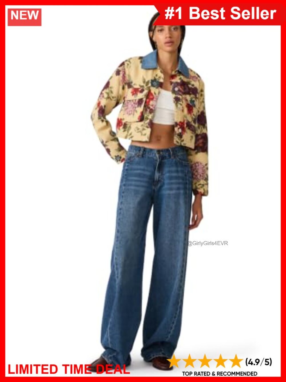 Steve Madden Caelan Wool Pea Coat Button Floral Fall Outerwear